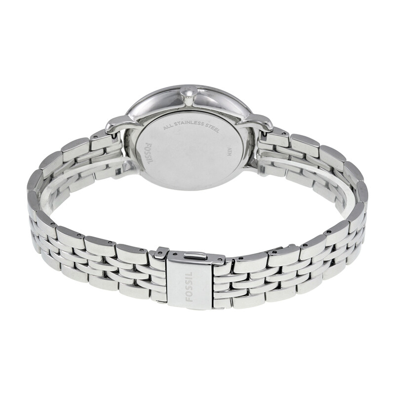 Fossil Jacqueline Silver Dial Stainless Steel Ladies Watch ES3545 ...