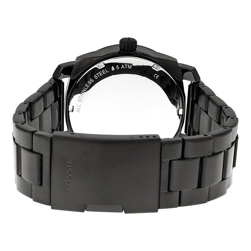 Fossil Machine Black Dial Black-plated Men