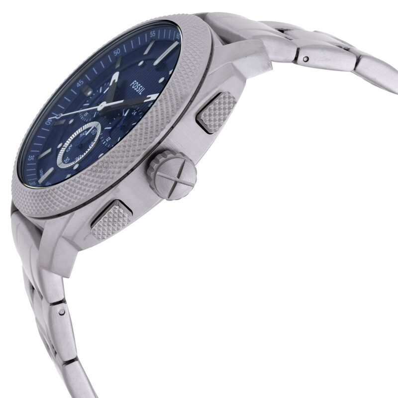 Fossil Machine Chronograph Quartz Blue Dial Men display picture 1