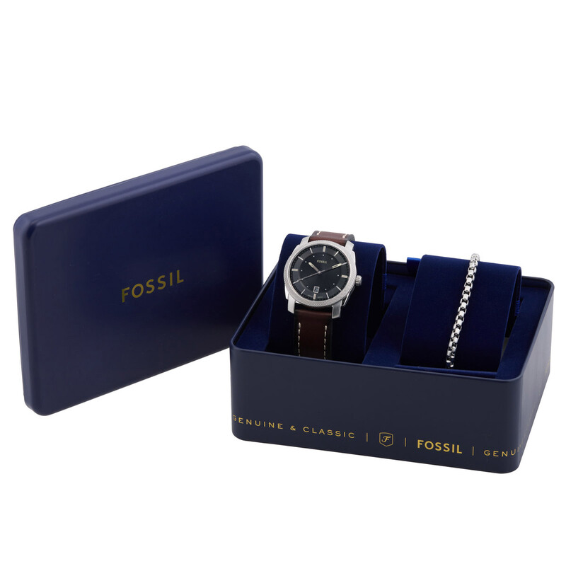 Fossil Machine Quartz Black Dial Ladies Watch FS6081SET