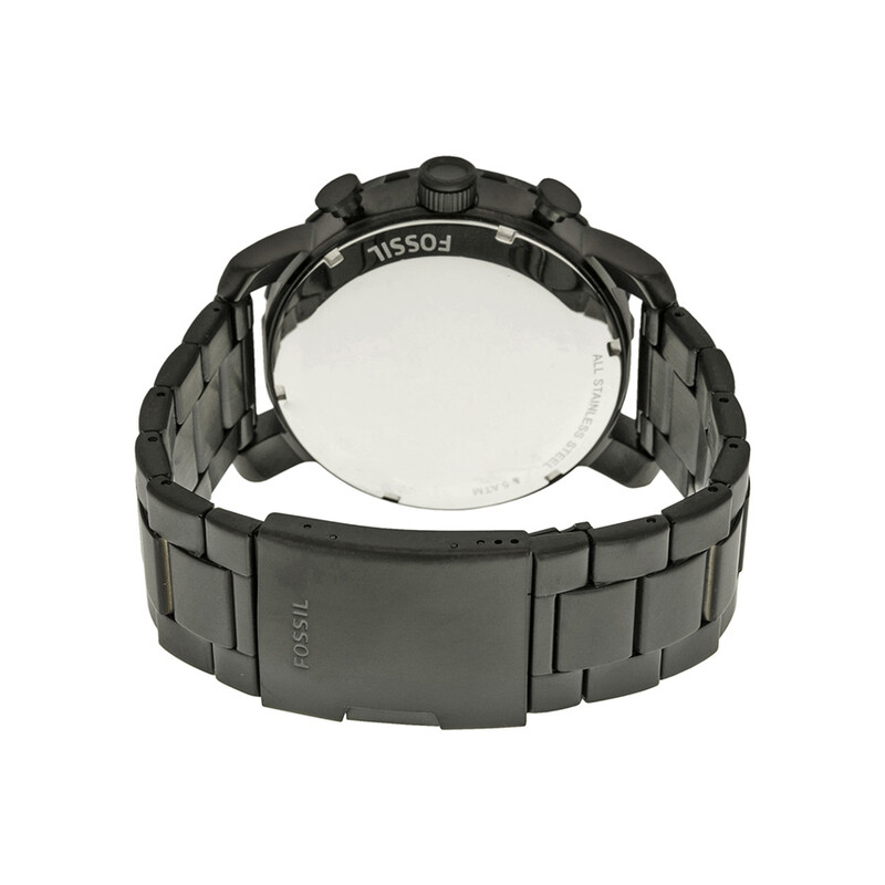 Jr1356 Fossil Nate Chronograph Black Ion-plated Men's Watch JR1356 ...