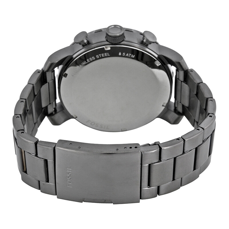 Jr1437 Fossil Nate Chronograph Smoke Grey Dial Ion-plated Men's Watch JR1437 ...