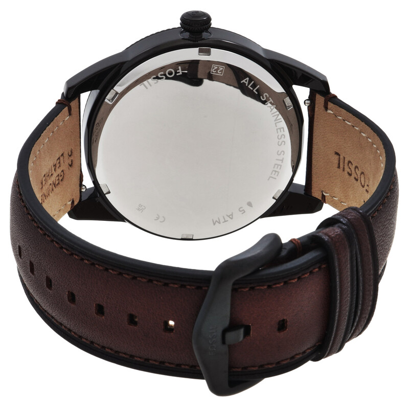 Fossil Pearson Multifunction Quartz Black Dial Men's Watch FS6138 ...