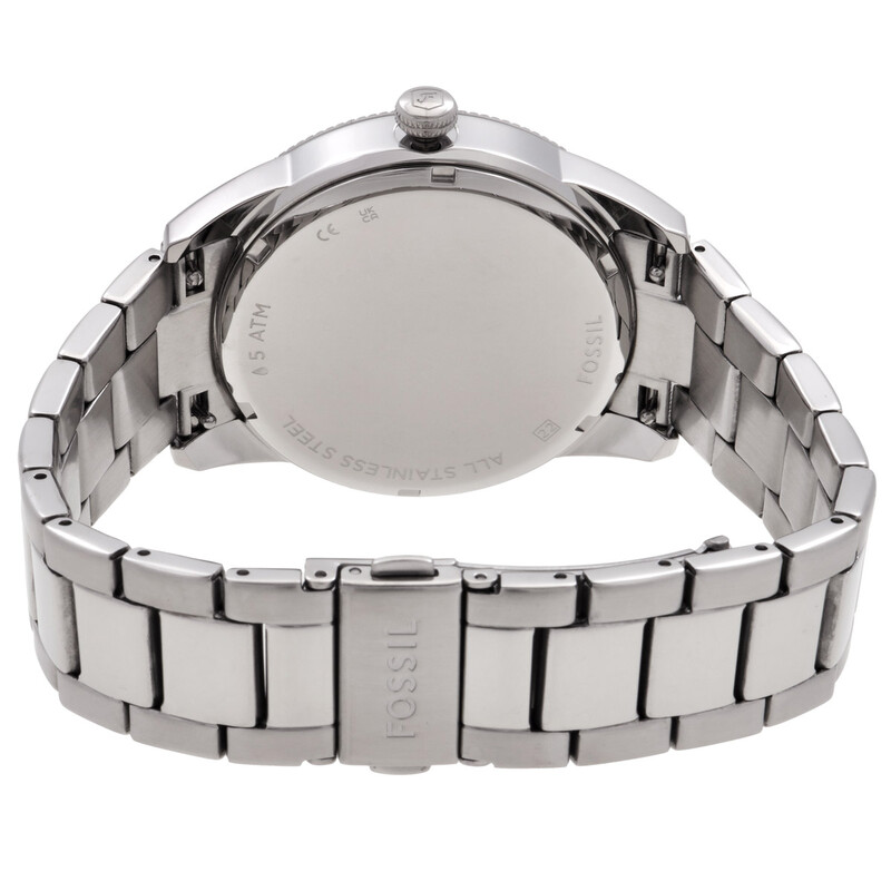 NWT Fossil Pearson Multifunction Quartz Blue Dial Men\'s Watch Engraved Fossil Pearson Multifunction Stainless Watch with  main image 2