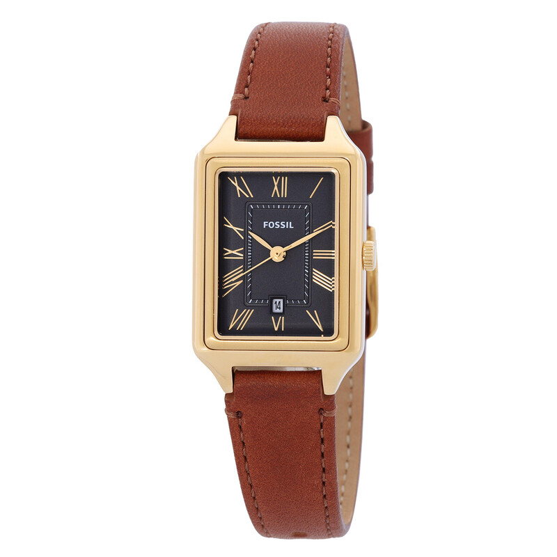 Fossil Women\'s Brown Leather Strap Watch with Gold-Tone Case Retro Gold-tone Fossil Watch for Women with Brown Leather  main image 2
