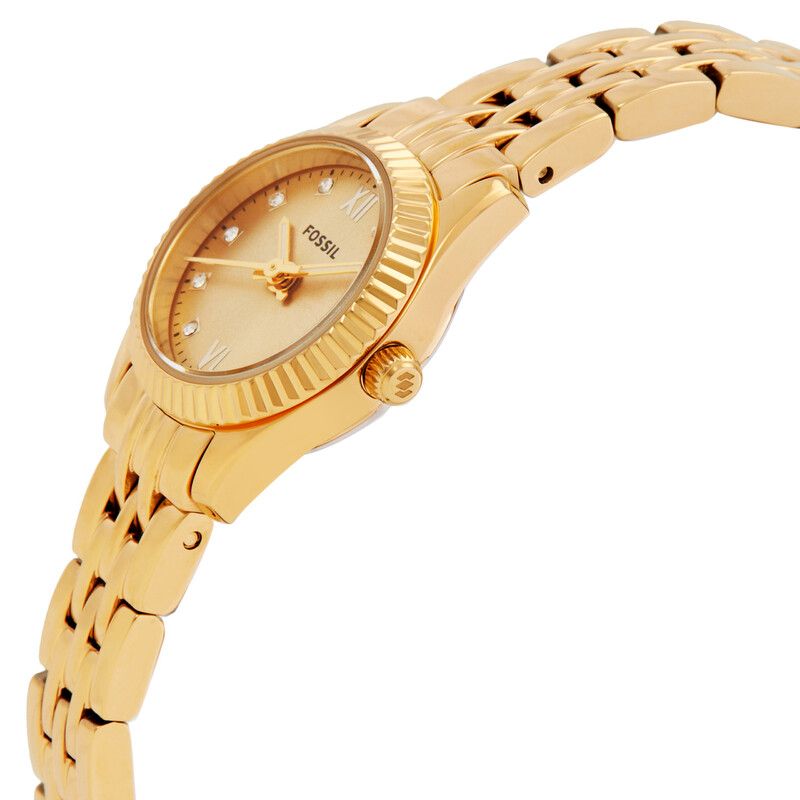 Fossil Scarlette Quartz Gold Dial Ladies Watch ES5474 