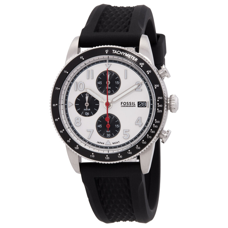 NWT Fossil Sport Tourer Chronograph Quartz White Dial Men\'s Watch Fossil Sport Tourer Chronograph Bracelet Watch, 42mm  main image 4