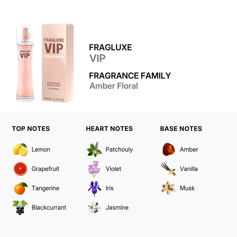 Fragluxe Ladies VIP EDT Spray 3.4 oz Fragrances 5425039220666