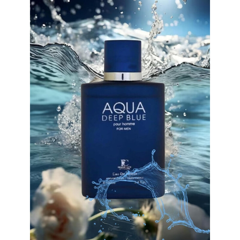 Fragrance Couture Men's Aqua Deep Blue EDP Spray 3.4 oz Fragrances ...