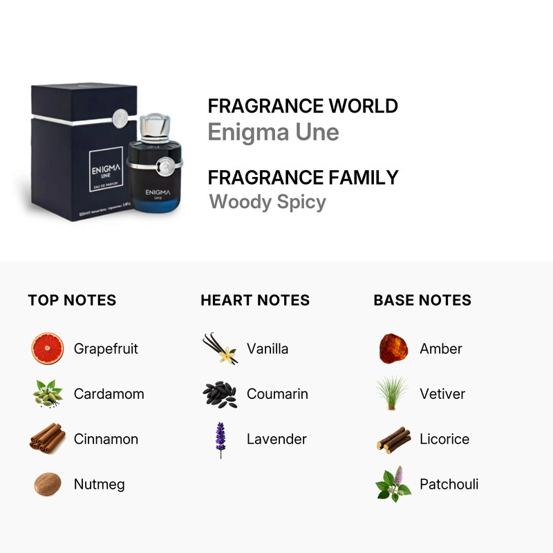 Fragrance World Men's Enigma Une EDP Spray 3.4 oz Fragrances