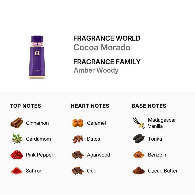 Fragrance World Unisex French Avenue Cocoa Morado EDP Spray 3.4 oz
