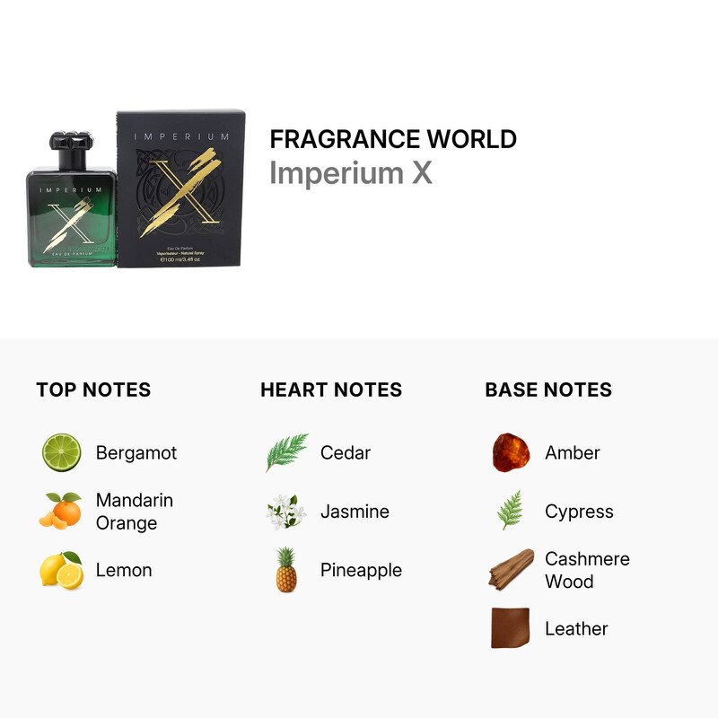 Fragrance World Unisex Imperium X EDP Spray 3.4 oz Fragrances