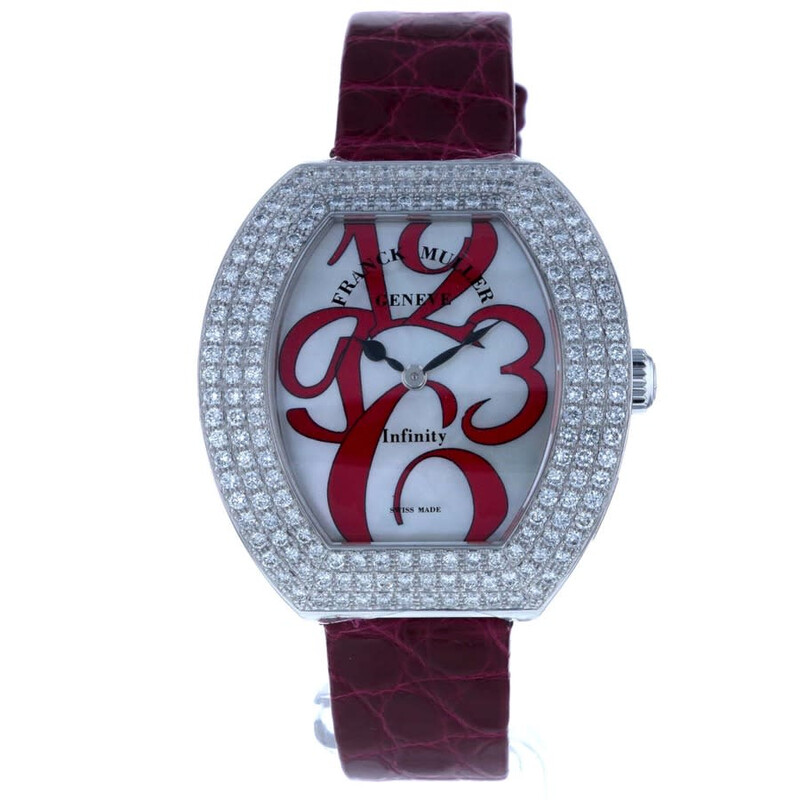 Franck Muller Infinity Quartz Diamond White Dial Ladies Watch 3535 QZ A ...