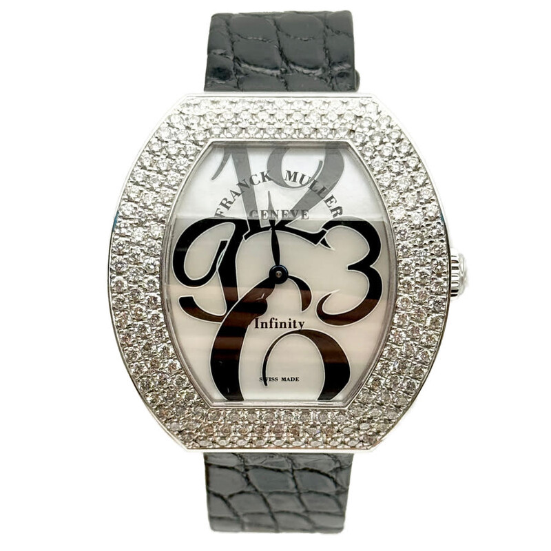 Franck Muller Infinity Quartz Diamond White Dial Ladies Watch 3535 QZ A ...