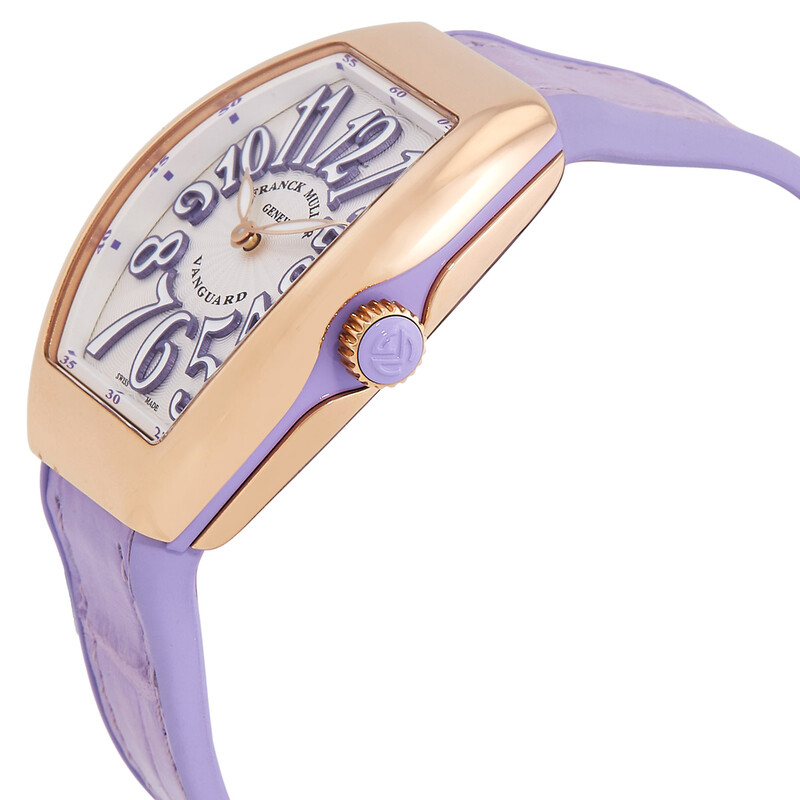 FRANCK MULLER レザーベルト 紫 Franck Muller Vanguard Quartz White Dial Ladies Watch V 32 QZ (5N
