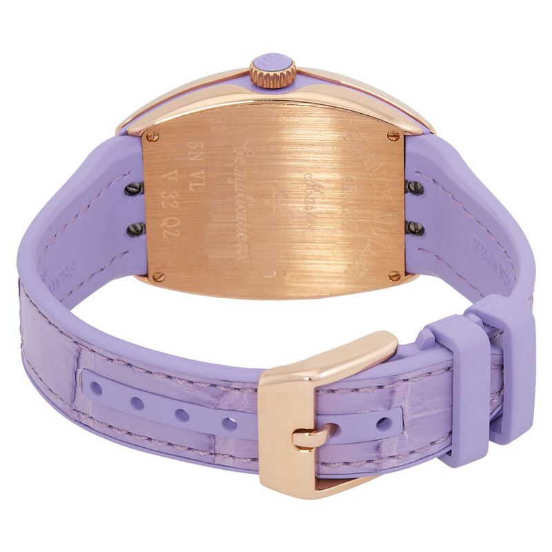 FRANCK MULLER レザーベルト 紫 受注生産】 幅23mm 時計バンド ワニレザーベルトclb050 For FRANCK