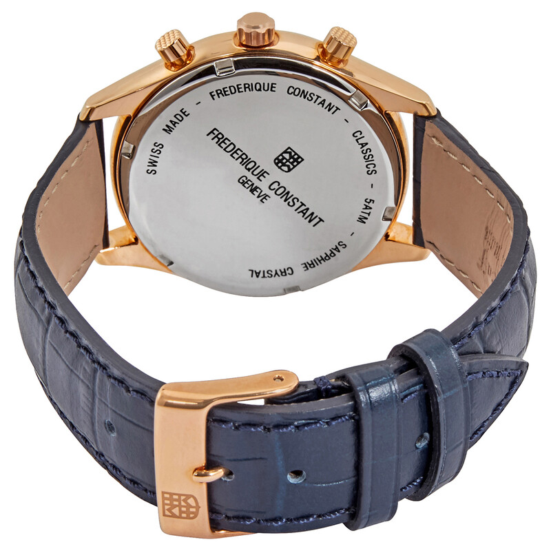 Frederique Constant Classics Chronograph Quartz Blue Dial Men's