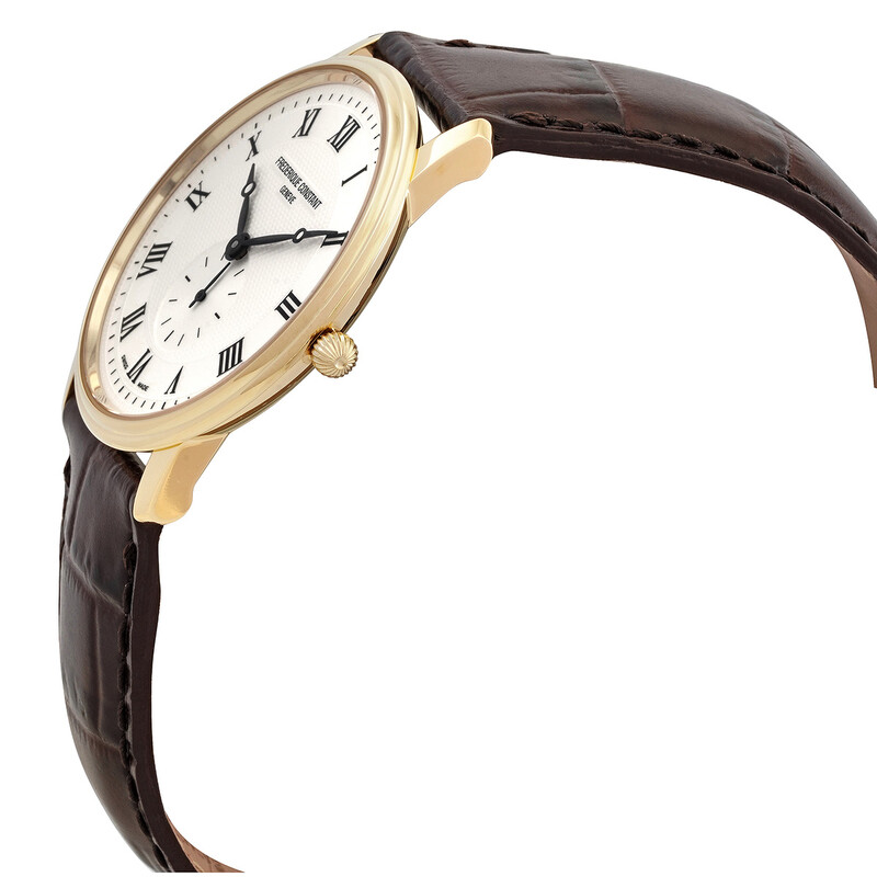 Frederique Constant Slim Line Silver Dial Gold-Plated Unisex Watch