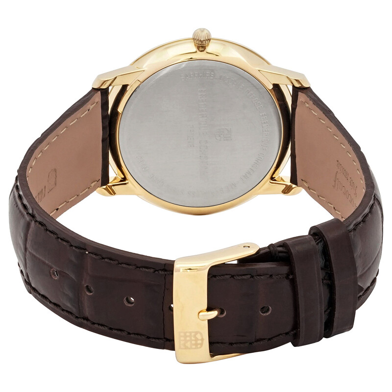 Frederique Constant Slim Line Silver Dial Gold-Plated Unisex Watch