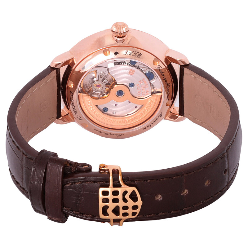 Frederique Constant Slimline Moonphase Automatic Black Dial Men's