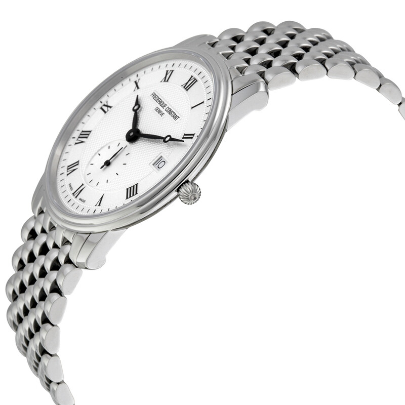 Frederique Constant Slimline Silver Guilloche Dial Men's Watch
