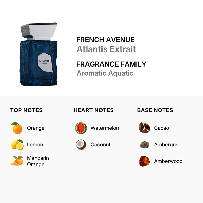 French Avenue Unisex Atlantis Extrait EDP Spray 3.4 oz Fragrances