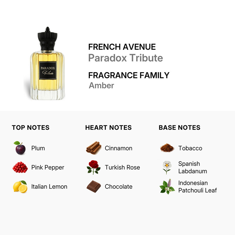 French Avenue Unisex Paradox Tribute EDP Spray 3.3 oz Fragrances