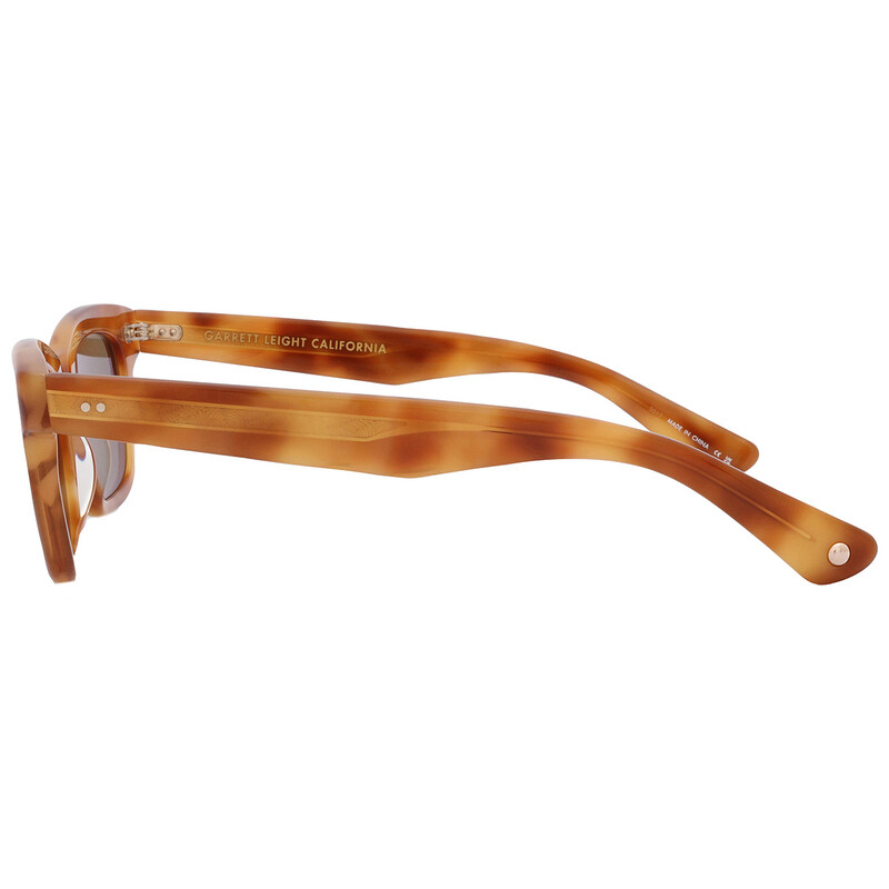 Garrett Leight GROVE SUN Green Rectangular Sunglasses 2143 EMT/GRN