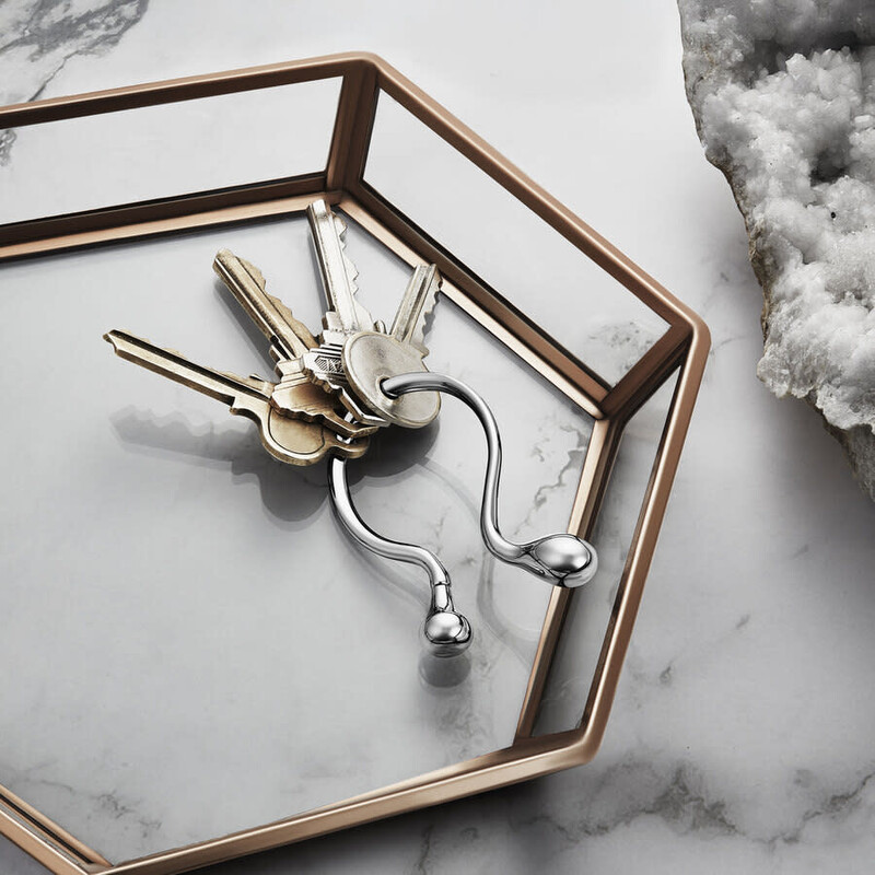 アクセサリー Jon734 Georg Jensen Stainless Steel Space Keyring 3584883 5705145084193