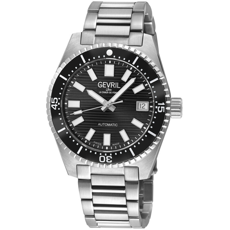 Gevril Atlantic Avenue Automatic Black Dial Men's Watch 47200B