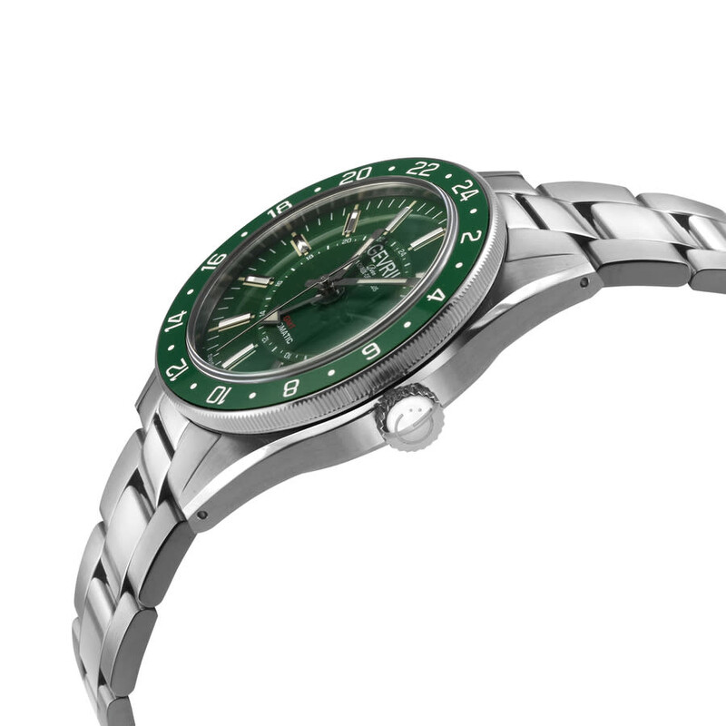 Gevril Belmont GMT Automatic Green Dial Men's Watch 42202B
