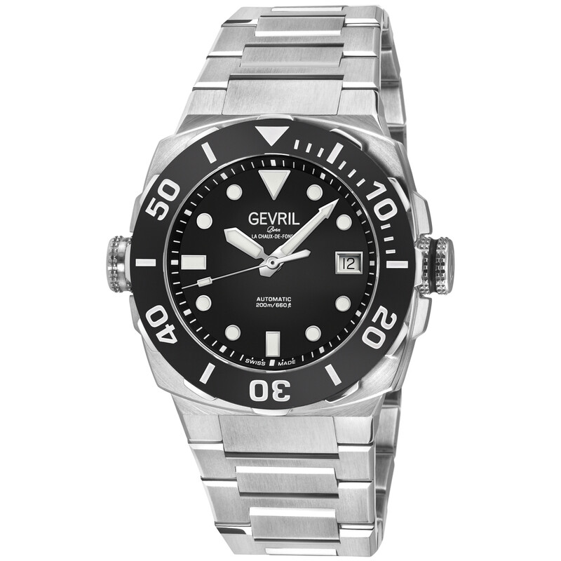 Gevril Fortuna Automatic Black Dial Men's Watch 47405B