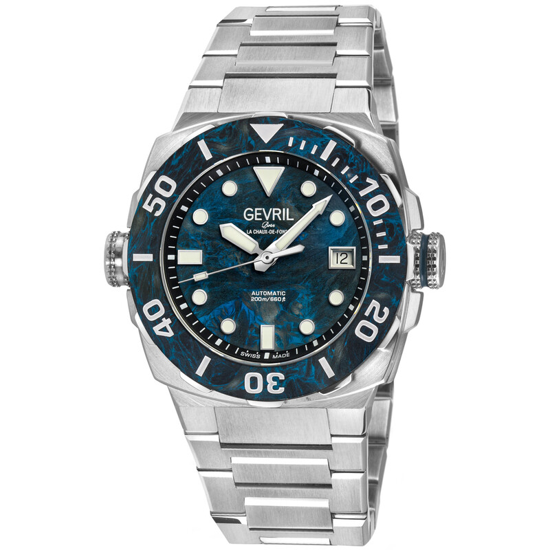 Gevril Fortuna Automatic Blue Dial Men's Watch 47400B 840840149664