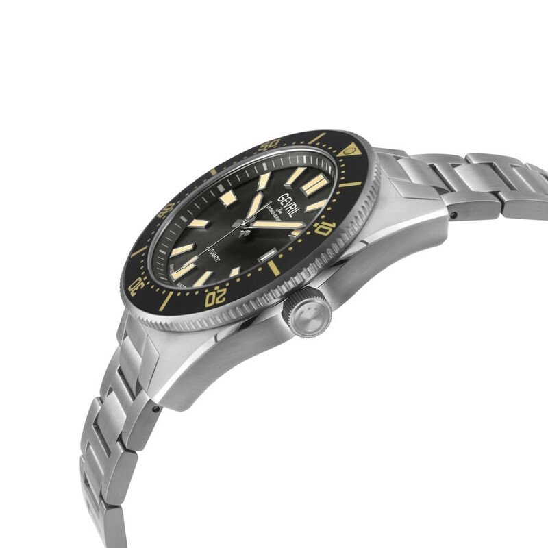 Gevril Mariner Row Automatic Black Dial Men's Watch 46900B