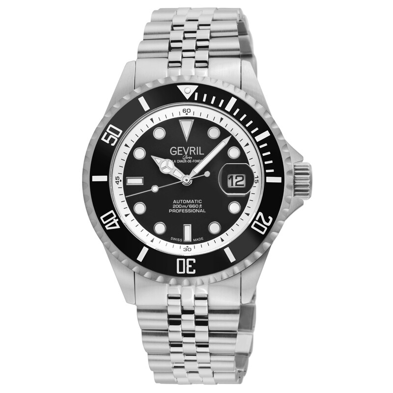 Gevril Wall street Automatic Black Dial Men's Watch 41850B 41851