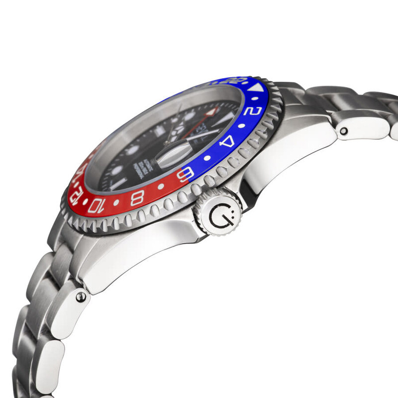 Gevril Wall Street Automatic Black Dial Pepsi Bezel Men's Watch