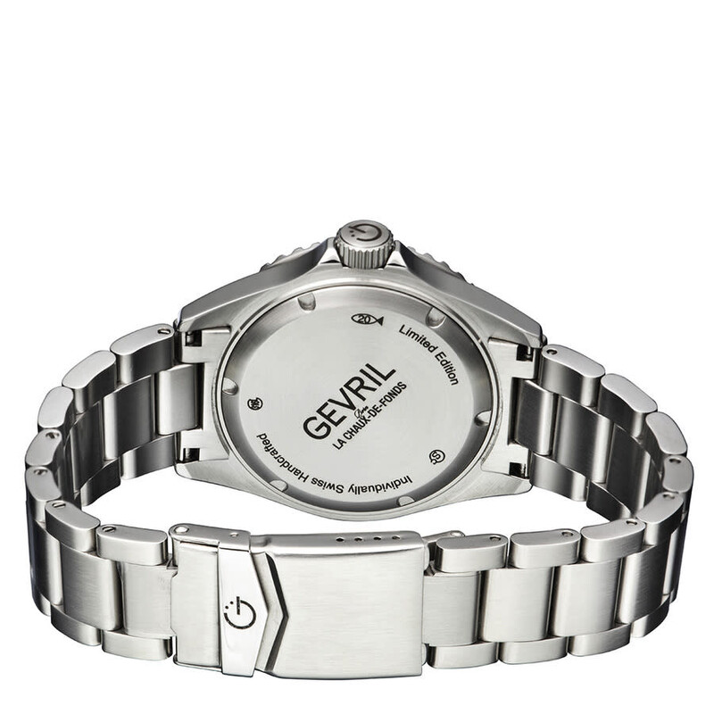 Gevril Wall Street Automatic Black Dial Pepsi Bezel Men's Watch