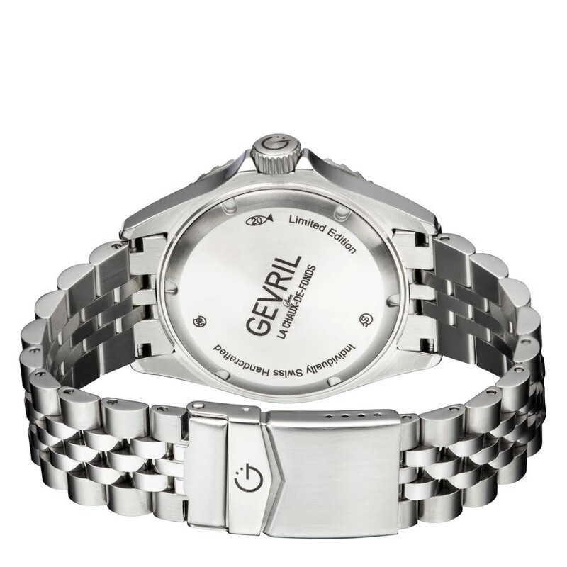 Gevril Wall Street GMT Black Dial Coke Bezel Men's Watch 4954B