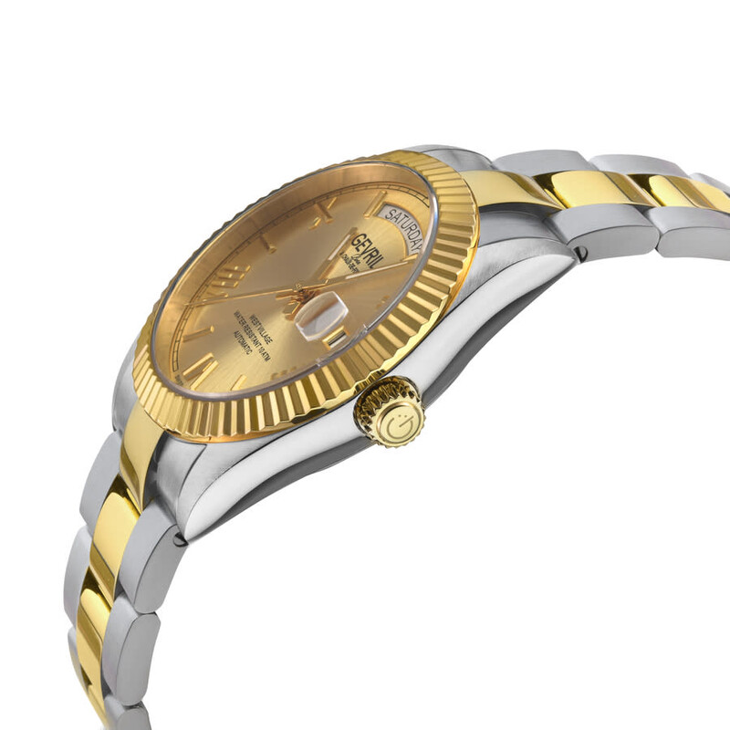 Gevril West Village Automatic Gold Dial Men's Watch 48956B