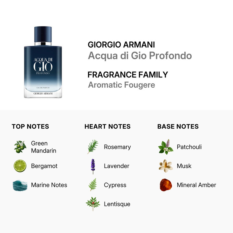Giorgio Armani Men's Acqua di Gio Profondo EDP Spray 3.4 oz