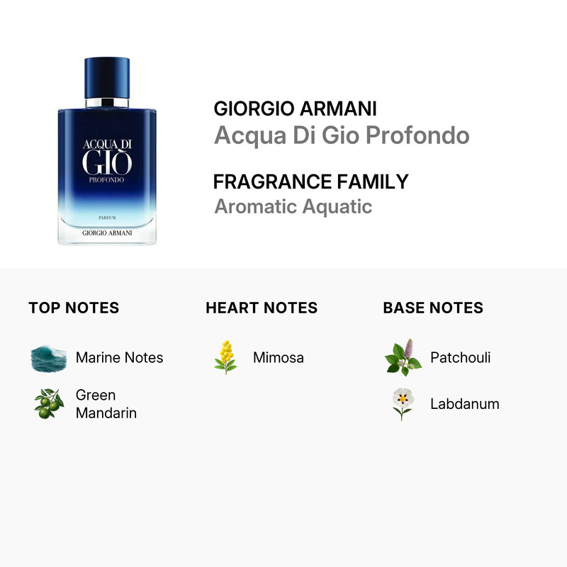 Giorgio Armani Men's Acqua Di Gio Profondo Parfum 3.3 oz (Tester