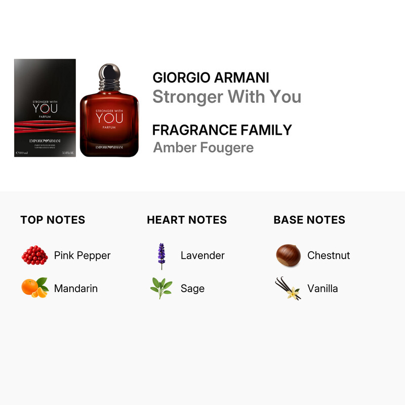 Giorgio Armani Men's Stronger With You Parfum 3.3 oz Fragrances