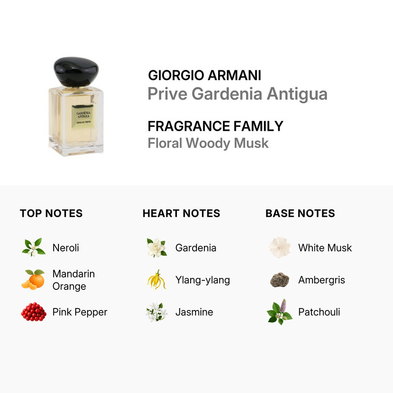 Giorgio Armani Unisex Prive Gardenia Antigua EDT Spray 1.7 oz