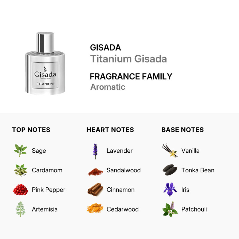 Gisada Unisex Titanium Gisada EDP Spray 3.4 oz Fragrances