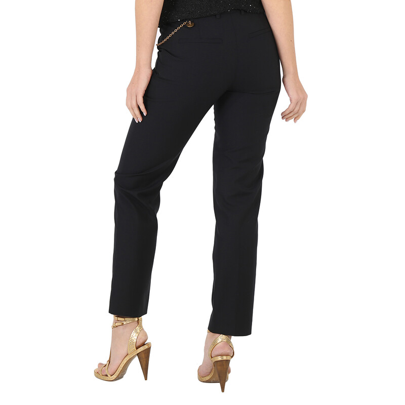 next ladies cigarette trousers Givenchy Black Wool Cigarette 4G Chain Trousers