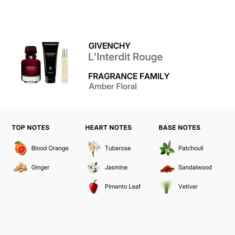 Givenchy Ladies L'Interdit Rouge 3pcs EDP Gift Set Fragrances