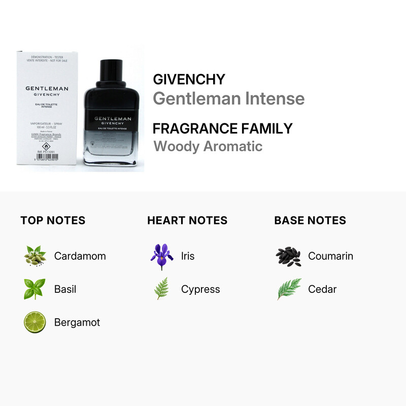 Givenchy Men's Gentleman Intense EDT Spray 3.3 oz (Tester