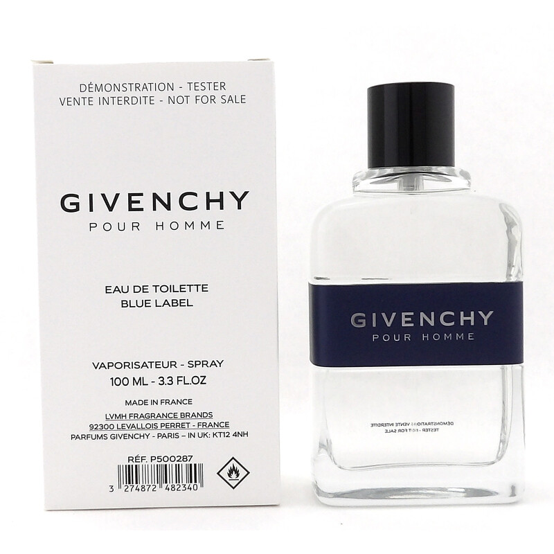Givenchy Men's Pour Homme Blue Label EDT Spray 3.4 oz (Tester