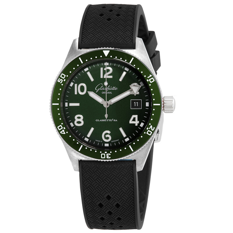 Glashutte Original SeaQ Automatic Green Dial Men's Watch 1-39-11