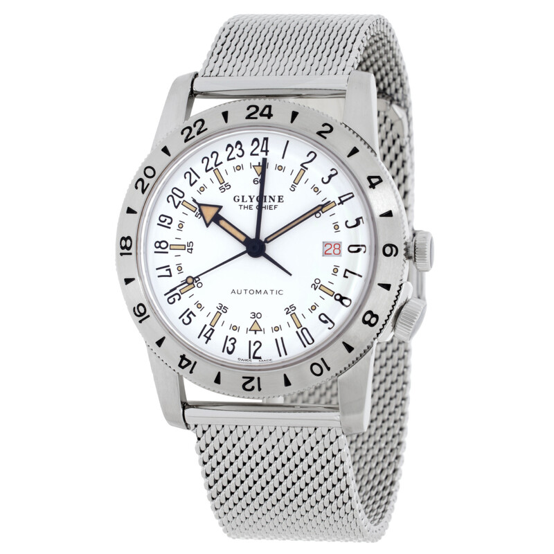 Glycine Airman Vintage The Chief Automatic White Dial Unisex Watch